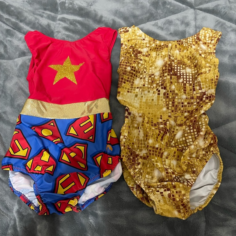 4 Foxy’s Leotards Girls Gymnastics Leotards